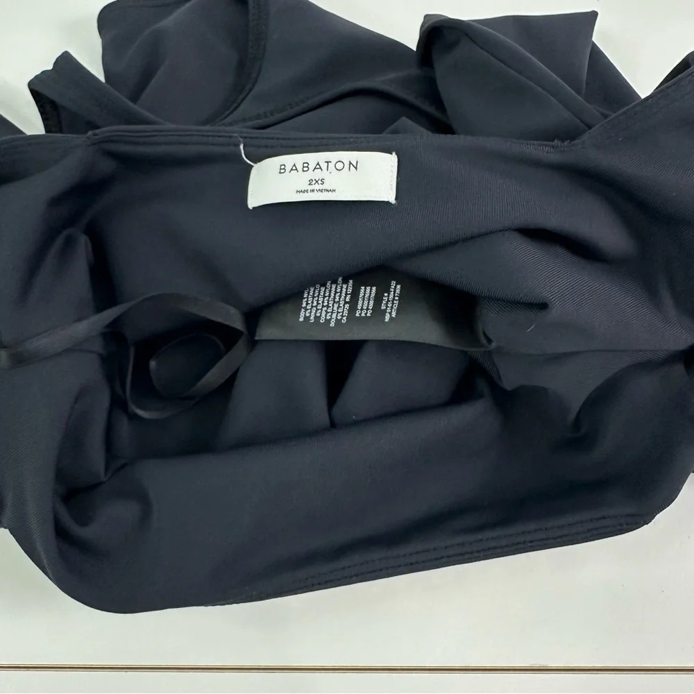 Aritzia Babaton Black Long Sleeve Bodysuit with Square Neckline Size 2XS (XXS) - Picture 5 of 16